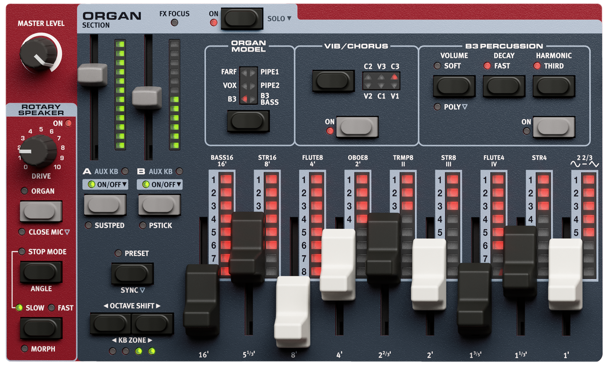 Nord Stage 4 organ panel
