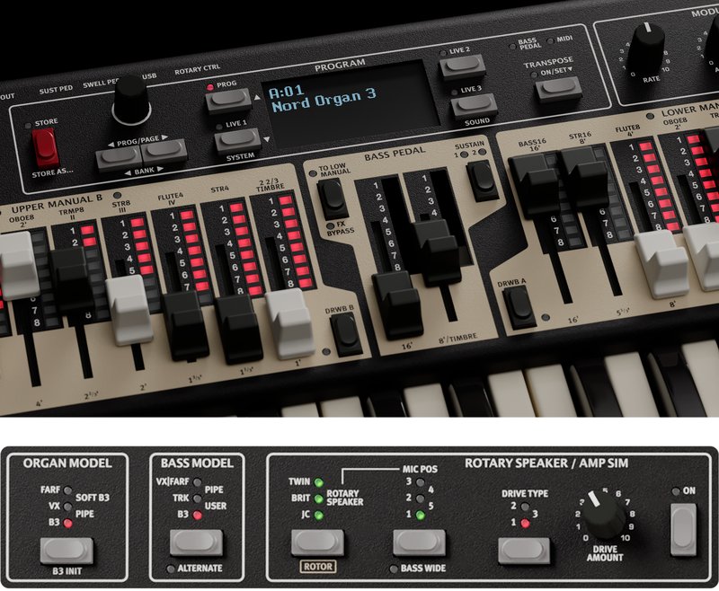Nord Organ 3 panel