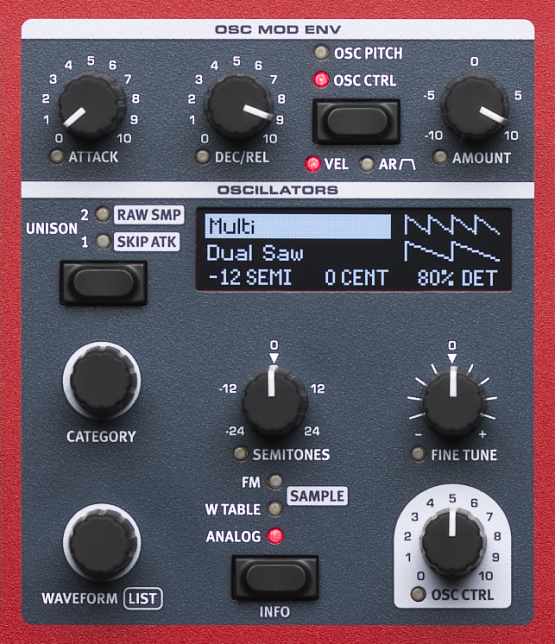 Nord Wave 2 振盪器區塊